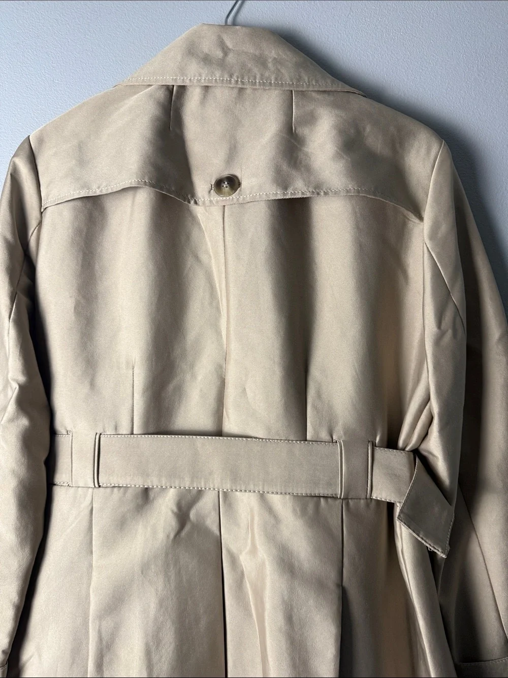 Kenneth Cole Classic Beige Double-Breasted Trench Coat with Belt GIII coat - Picture 7 of 11